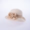 hat for lady or pretty straw hat with flower.