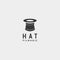 hat magic movie cinema simple logo template vector illustration icon element isolated