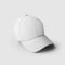 Hat mockup with visor, blank white cap, with realistic shadows, isolated on background