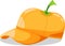 Hat orange fantasy party vector