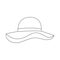 Hat outline, great design for any purposes. a awesome looking cap line.Cartoon style.