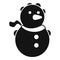 Hat snowman icon simple vector. Sticker character holiday