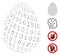 Hatch Binary Digital Egg Icon Vector Mosaic