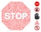 Hatch Collage Stop Sign Icon