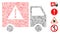 Hatch Danger Transport Truck Icon Vector Mosaic