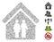 Hatch Family House Icon Vector Collage