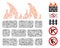 Hatch Fire Wall Icon Vector Collage