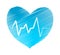 Hatch heart with pulse symbol stock vector illustration design