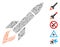 Hatch Missile Flight Icon Vector Collage