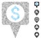 Hatch Money Map Marker Icon Vector Mosaic