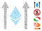 Hatch Mosaic Ethereum Crystal Send Arrows Icon