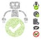 Hatch Valid Robot Icon Vector Collage