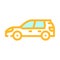 hatchback car body type color icon vector illustration