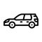 hatchback car body type line icon vector illustration