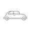 Hatchback car line icon.