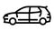 hatchback car line icon animation