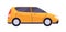 Hatchback car side view. Auto vehicle profile. Road wheel transport. New automobile model with hatch body type. Colored