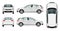 Hatchback car vector template on white background.