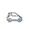 hatchback icon vector from vehicles transportation concept. Thin line illustration of hatchback editable stroke. hatchback linear