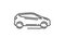 Hatchback line icon on the Alpha Channel