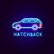 Hatchback Neon Label