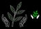 Hatched Agriculture Care Hands Mesh Icon with Glare Lightspots