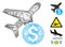 Hatched Airplane Price Vector Mesh