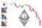 Hatched Ethereum Fall Chart Vector Mesh