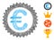 Hatched Euro Reward Stamp Vector Mesh