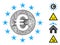 Hatched Euro Union Stars Vector Mesh