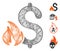 Hatched Financial Fire Vector Mesh
