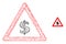 Hatched Mesh Dollar Warning Icon