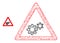Hatched Mesh Gears Warning Icon
