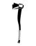 Hatchet Axe in outline. Metal woodcutter with handle made of wood. Hand tool