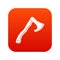 Hatchet icon digital red