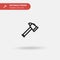 Hatchet Simple vector icon. Illustration symbol design template for web mobile UI element. Perfect color modern pictogram on