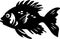 hatchetfish Black Silhouette Generative Ai