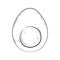 Hatching eggs or fried eggs icon. Vector illustration for keto diet, products contain eggs