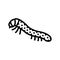 hatchlings silkworm line icon vector illustration