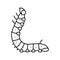 hatchlings silkworm line icon vector illustration