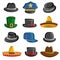 Hats collection set. Vector