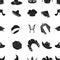 Hats pattern icons in black style. Big collection of hats vector symbol stock illustration