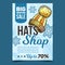 Hats Shop Big Winter Sale Promo Poster Vector