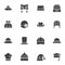 Hats vector icons set