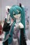 Hatsune Miku Ball-Jointed doll BJD on display shelf.