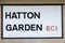 Hatton Garden in London, UK