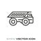 Haul truck line icon