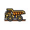 haul truck steel production color icon vector illustration