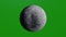 Haumea dwarf planet rotating on green screen. 4K