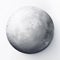 Haumea: Hyperrealistic Grey Planet On White Background